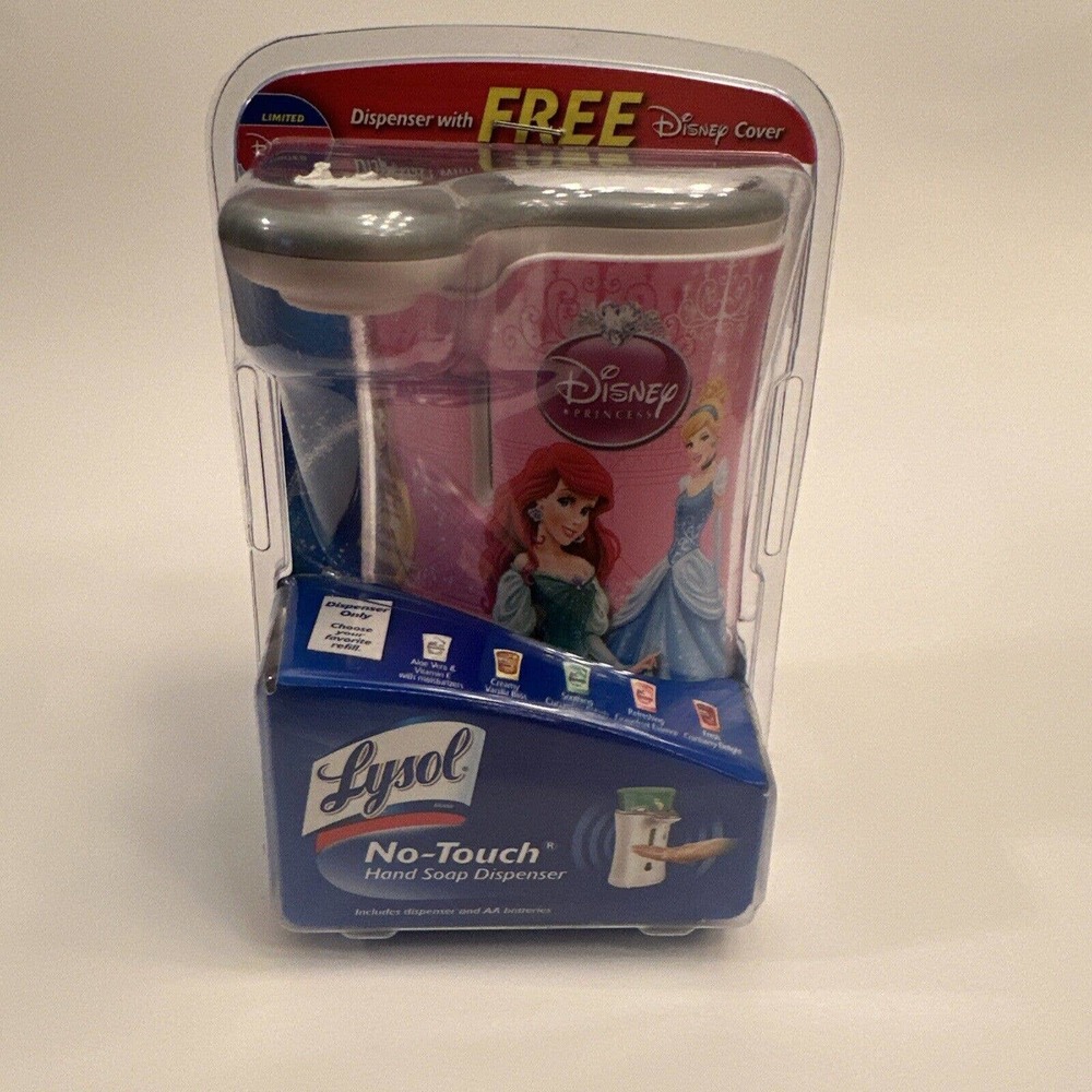 Lysol No-Touch Hand Soap Dispenser with Disney Princess Cover Brand New Sealed